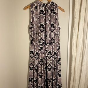 French Connection snake print pleated maxi dress